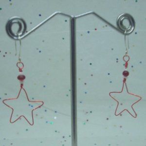 Holiday Red Star Earrings
